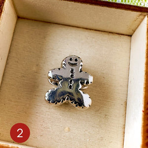 This adorable retired sterling silver Chamilia Gingerbread Man Holiday Bead Charm is available at Suzie Q Studio. The perfect Christmas or any time gift. Limited quantities available so snap it up quickly.