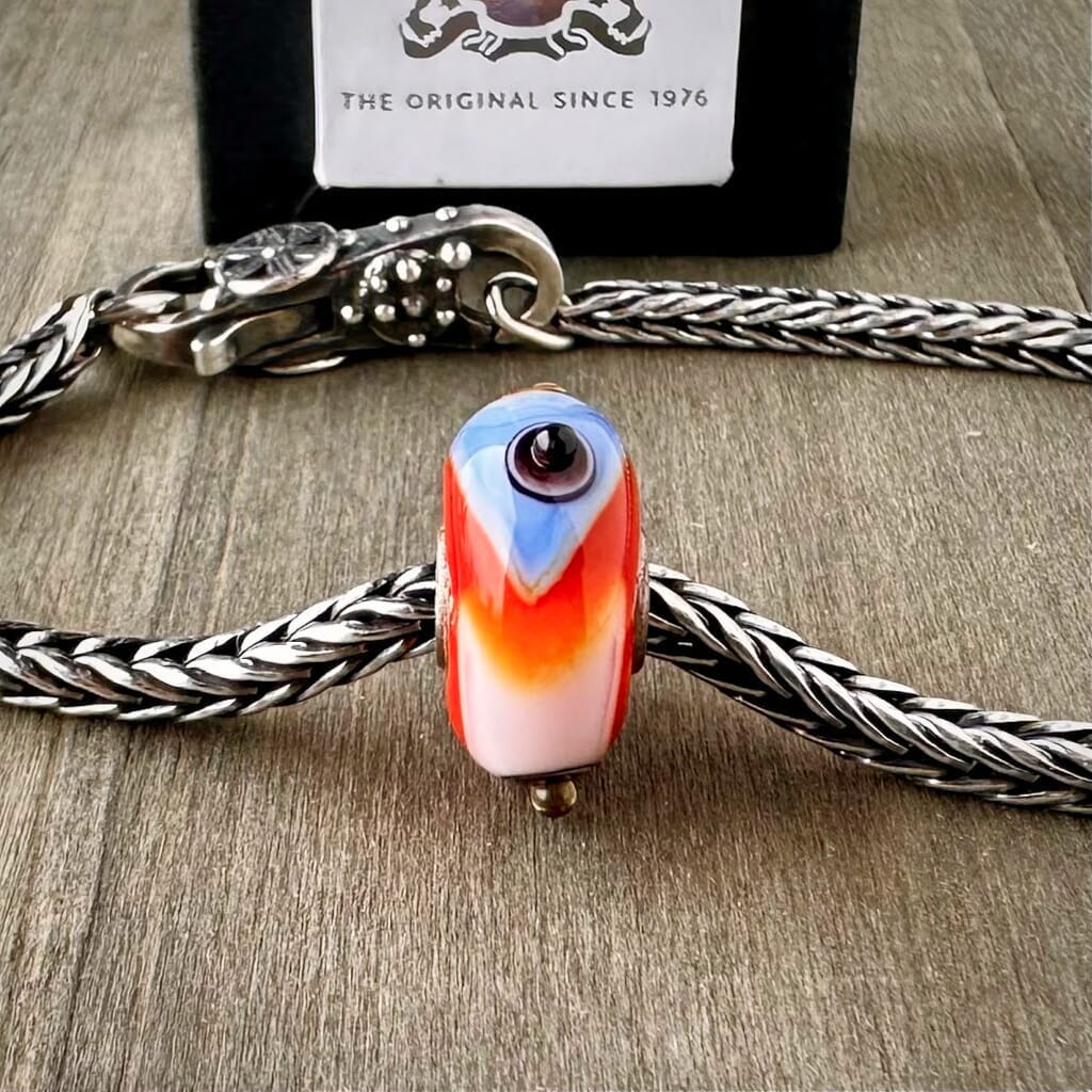 Suzie Q Studio's "Tibet" bead was part of the Trollbeads "Tibet Beads" Collection. This striking bead is a tribute to the colourful Tibetan culture. Shop online for one-of-a-kind treasures at Suzie Q Studio.