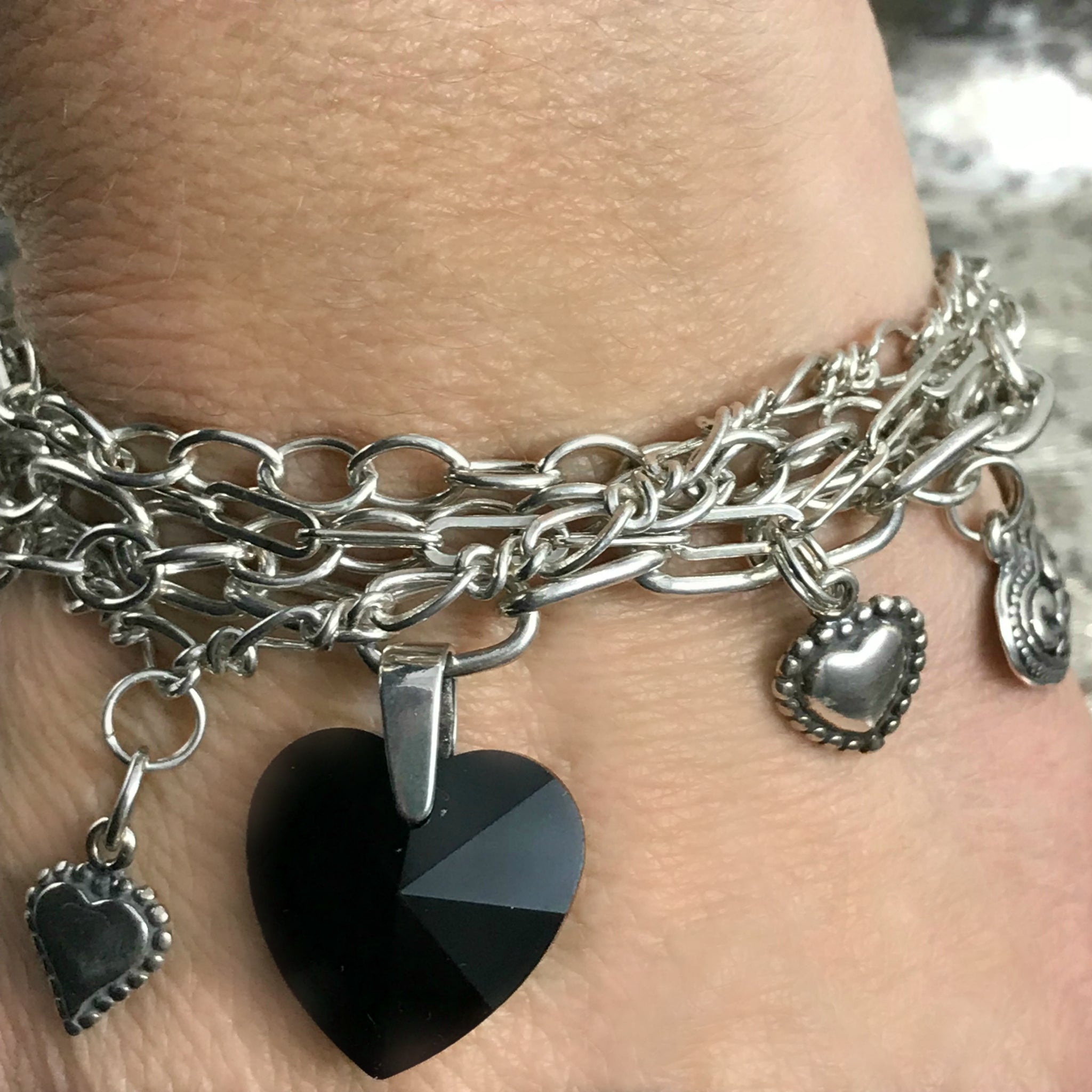 Buy 925 Sterling Silver Heart Star Bead Charm Bracelets Link Chain  Adjustable Bracelets for Women Party Wedding Jewelry. Online in India - Etsy